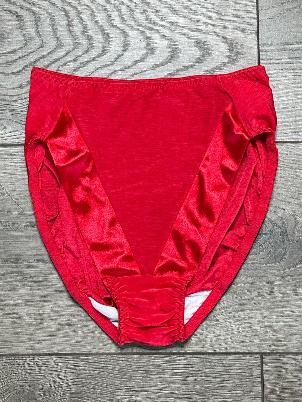 Cabernet Vintage High Waist Nylon Brief Panty Size Small